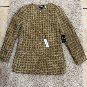 EXPRESS Gold Tweed Jacket